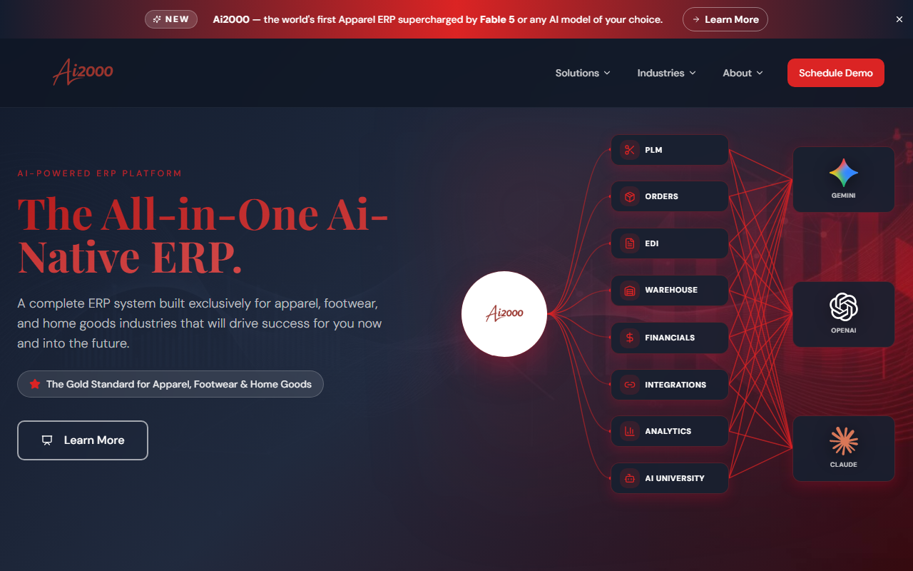 Screenshot of the A2000 (Ai2000) by GCS Software vendor homepage