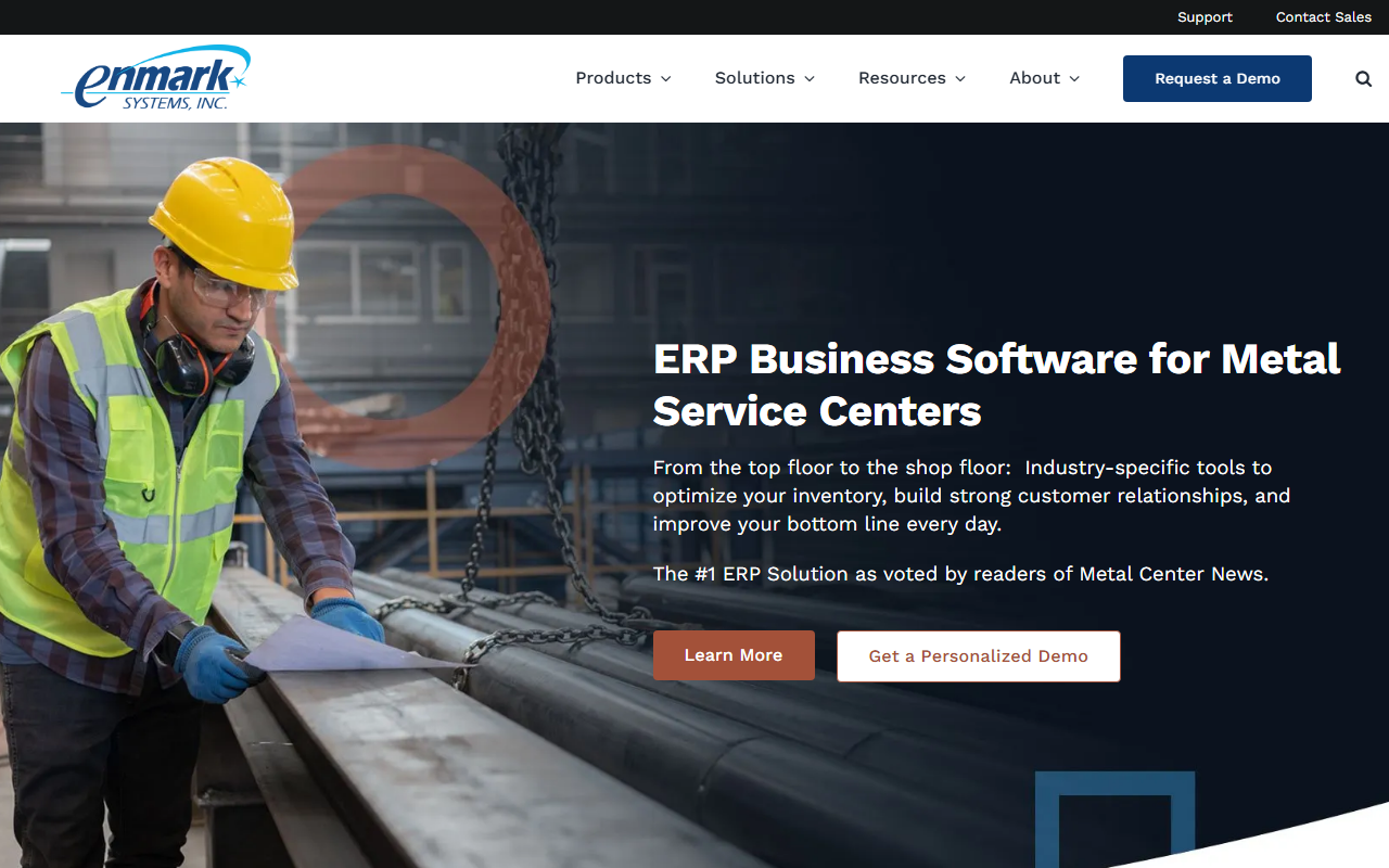 Screenshot of the Eniteo (Enmark Systems) vendor homepage